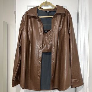 NWOT Express Pleather Jacket & Cropped Tank